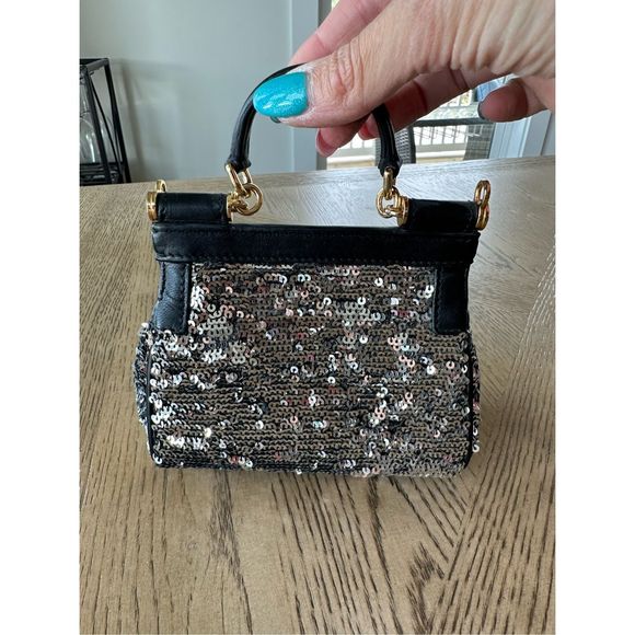 Dolce & Gabbana Black and Silver Sequin Mini Bag - Picture 3 of 9